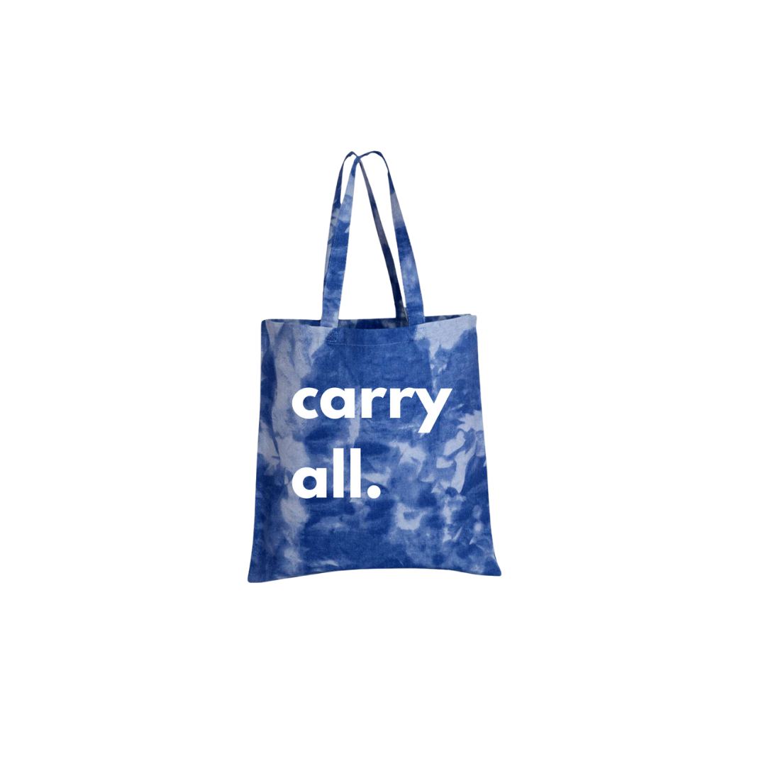 TIE-DYED CANVAS BAG - CARRY ALL BLUE