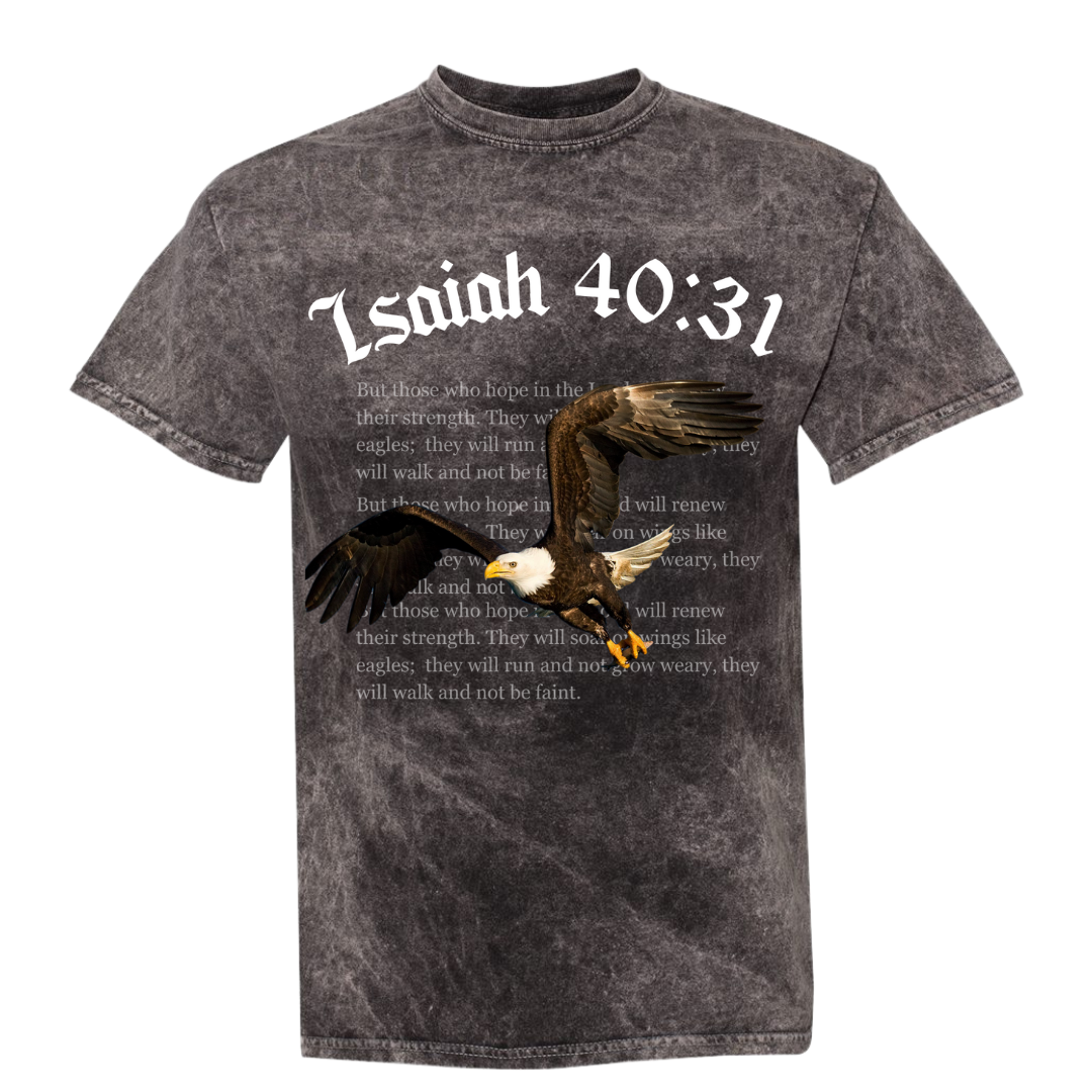 Unisex Mineral Wash Short Sleeve T-Shirt | Isaiah 40:31
