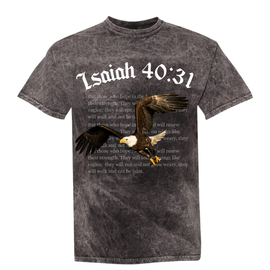 Unisex Mineral Wash Short Sleeve T-Shirt | Isaiah 40:31
