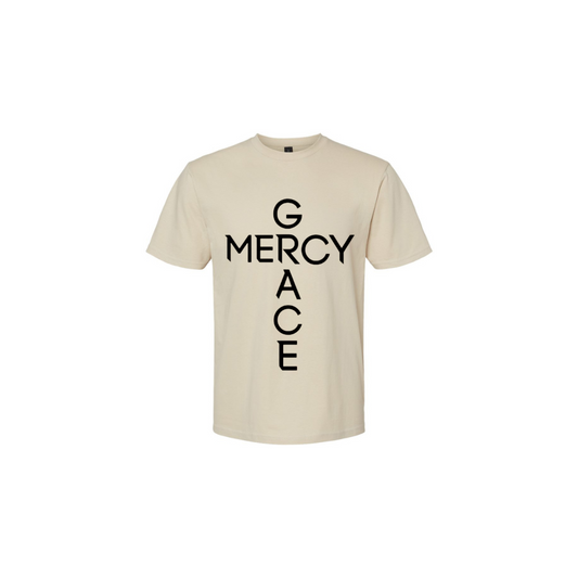 UNISEX - GRACE AND MERCY - CREWNECK T-SHIRT | SOFT CREAM