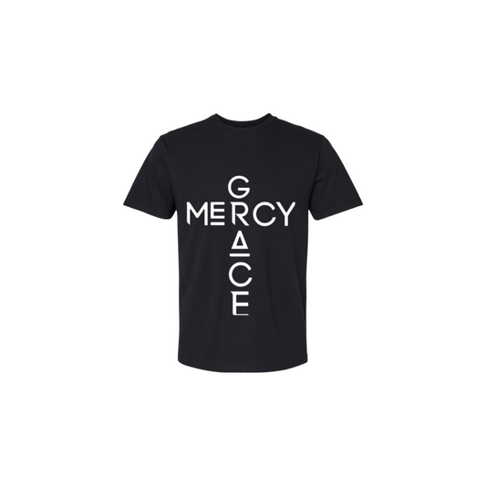 UNISEX - GRACE AND MERCY - CREWNECK T-SHIRT | BLACK