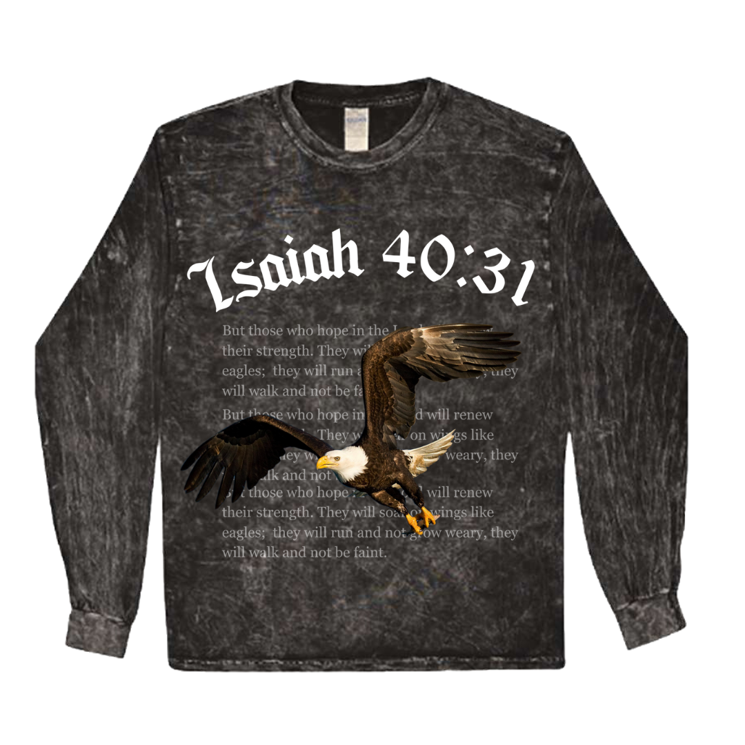 : Soar Wings Eagles Isaiah 40:31 Graphic T Shirt Men or