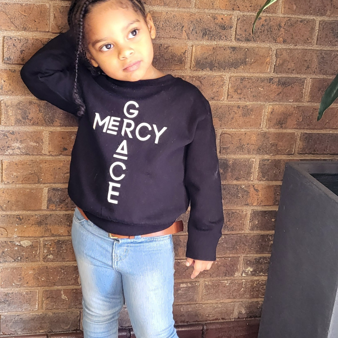 UNISEX KIDS G+M - CREWNECK SWEATSHIRT BLACK