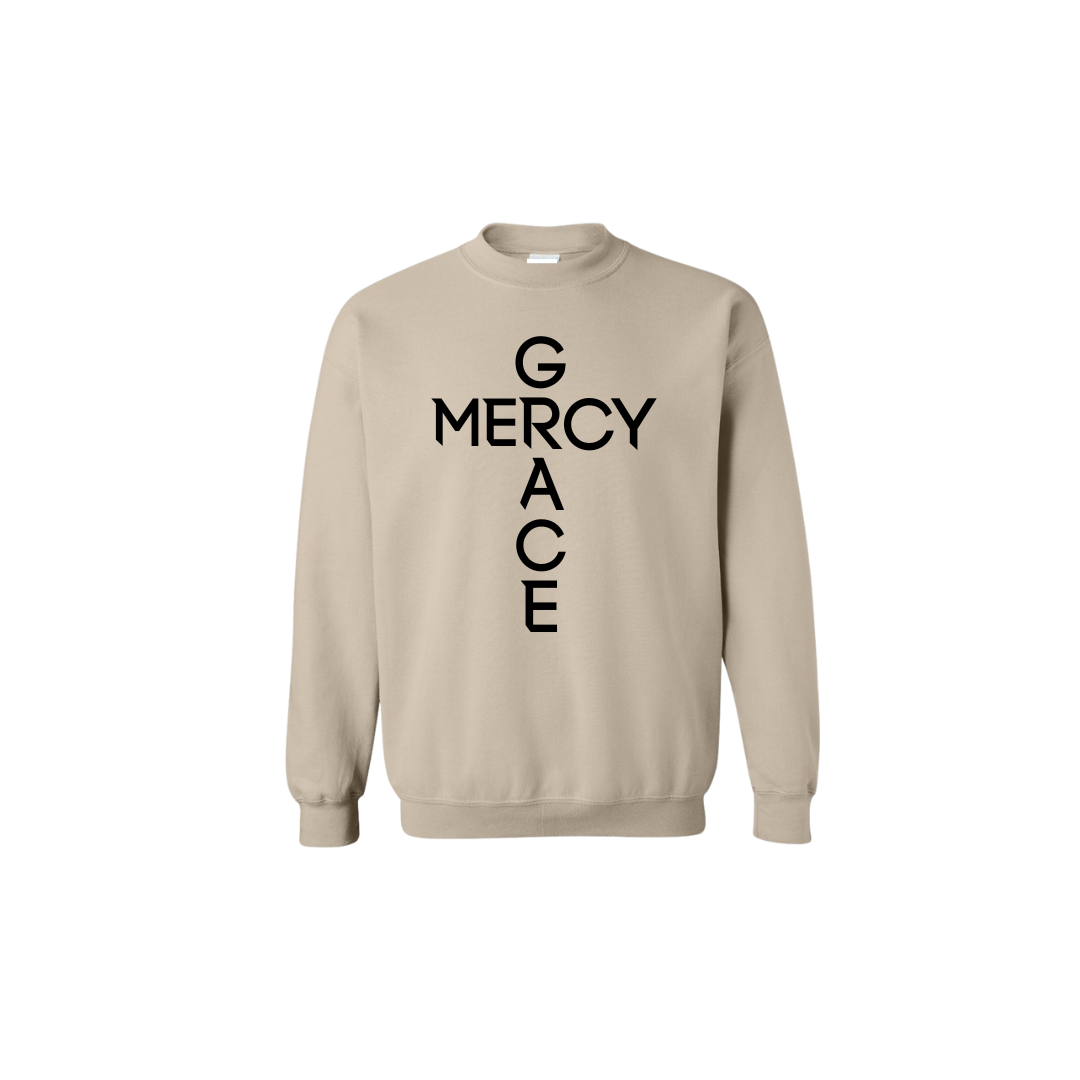 GRACE AND MERCY - CREWNECK SWEATSHIRT SOFT CREAM