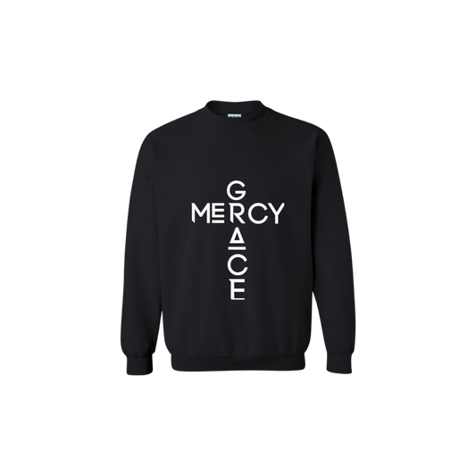 GRACE AND MERCY - CREWNECK SWEATSHIRT BLACK