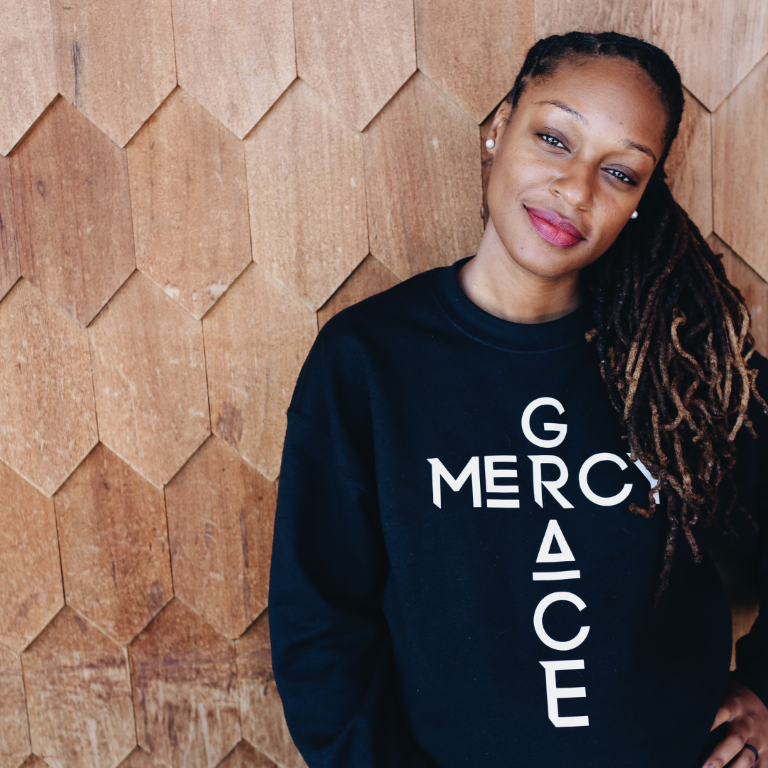 GRACE AND MERCY - CREWNECK SWEATSHIRT BLACK